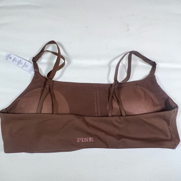 NWT PINK Victoria's Secret Relay Square-Neck Sports Bra Light Support Sz Medium - Picture 2 of 2